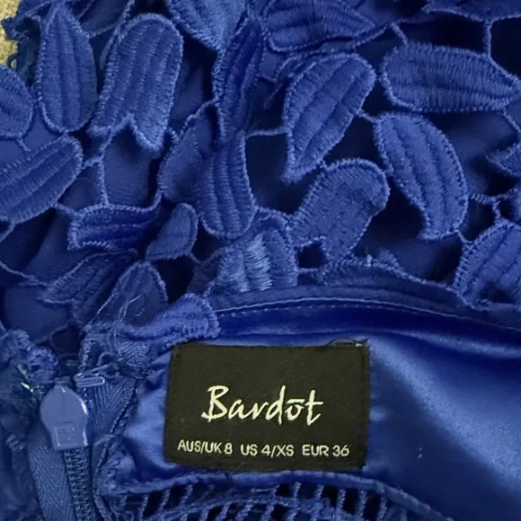 Bardot Cobalt Blue Floral Pencil Skirt - Picture 3 of 3